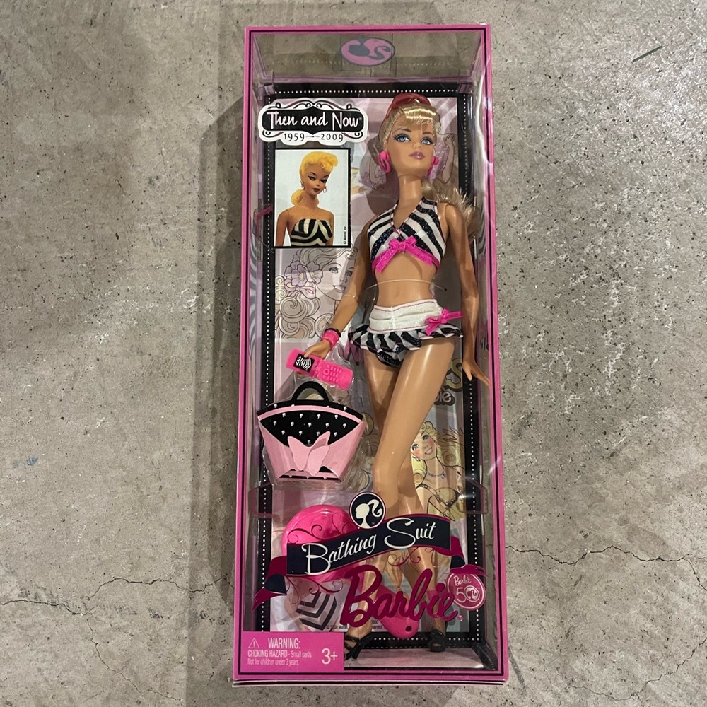NEW Mattel Bathing Suit Barbie "Then and Now" Fashion Doll 1959-2009